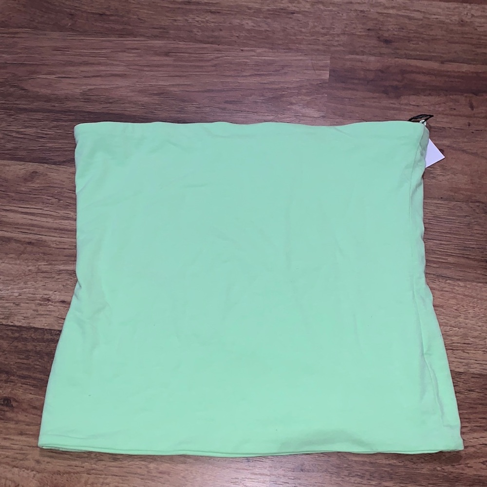 Neon green tube top
